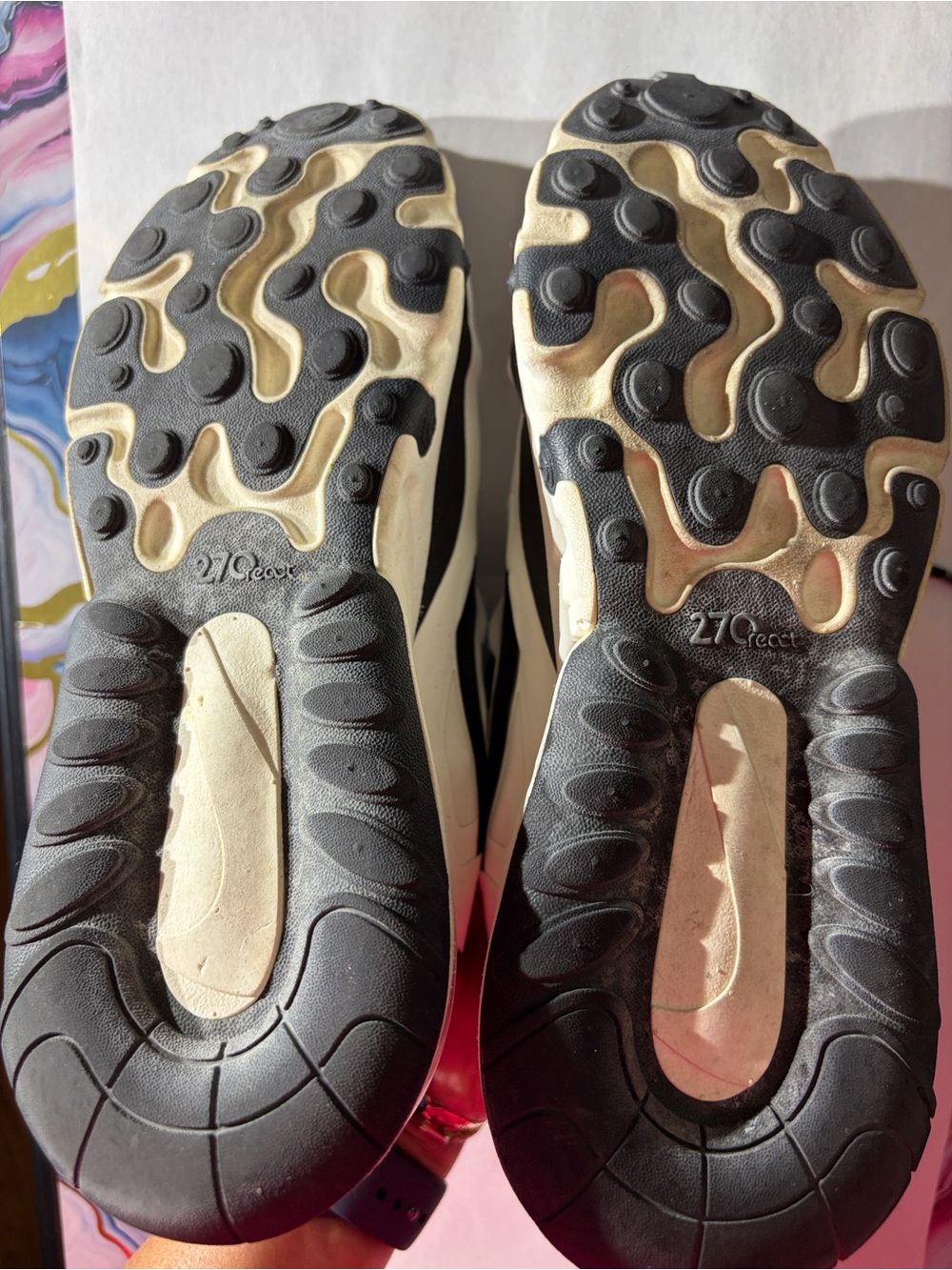 Nike Air Max 270 React Tortoise Shell Sail Size 7 - Picture 12 of 16